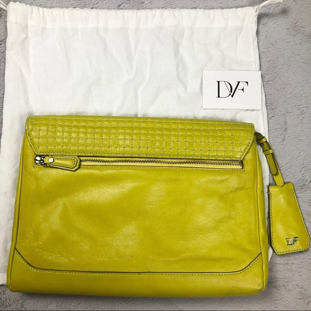 Authentic! Diane Von Furstenberg Mimosa Quilted Clutch/Shoulder Bag - Picture 6 of 14